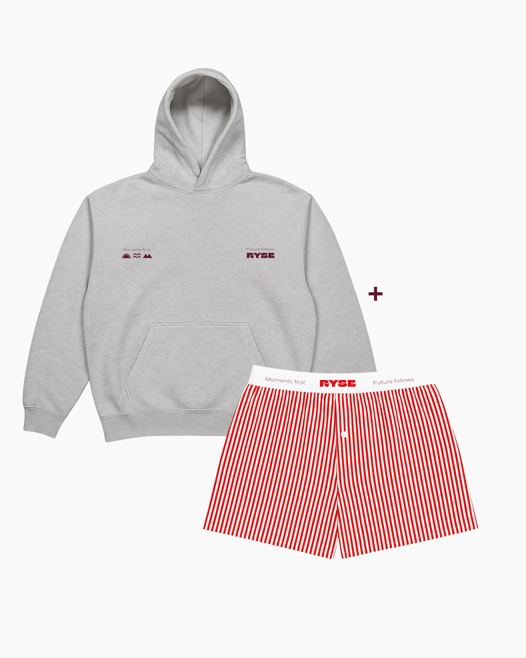 Pack Hoodie + Caleçon - Rouge