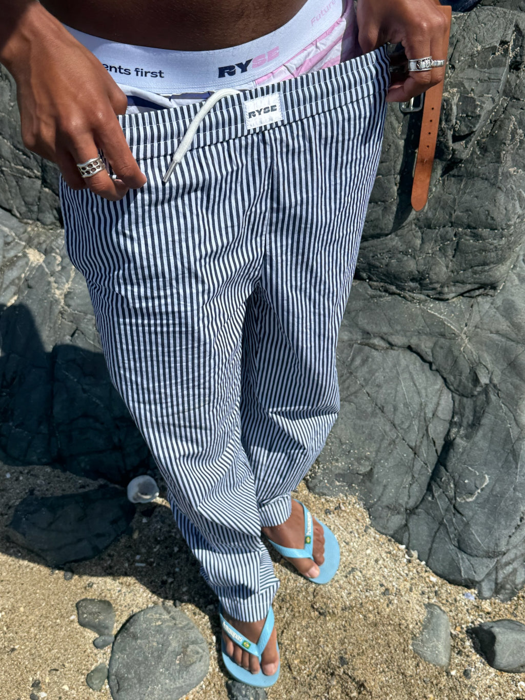 Pantalon rayé